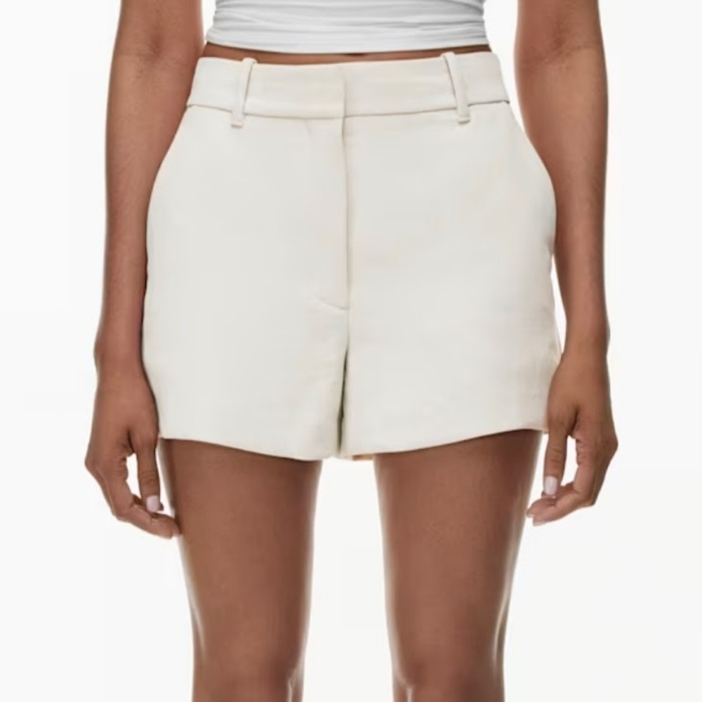 Wilfred High Waist Cream Tailored Shorts